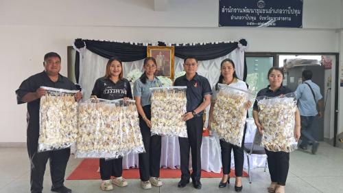 🪘 พช.วาปีปทุม จังหวัดมหาสารคาม : รับมอบดอกไม้จันทน์ เพื่อใช้ในพระราชพิธีถวายพระเพลิงพระบรมศพ สมเด็จพระนางเจ้าสิริกิติ์ พระบรมราชินีนาถ พระบรมราชชนนีพันปีหลวง 🪘